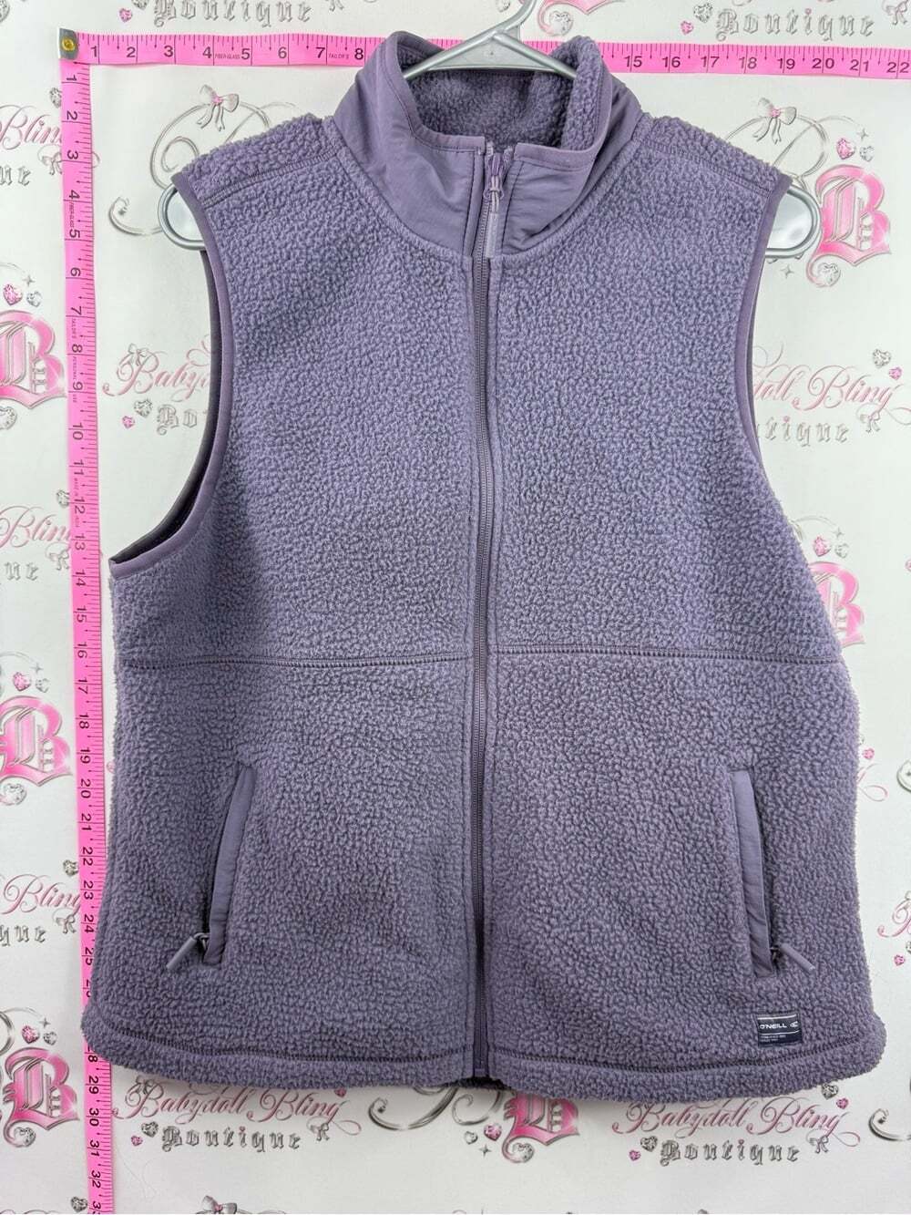 O'Neill vest soft fleece Lavender Sherpa Fleece Vest zip up